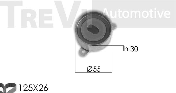 TREVI AUTOMOTIVE Zobsiksnas komplekts KD1455